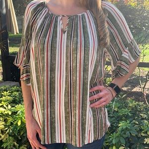 AGB ruffle sleeve blouse